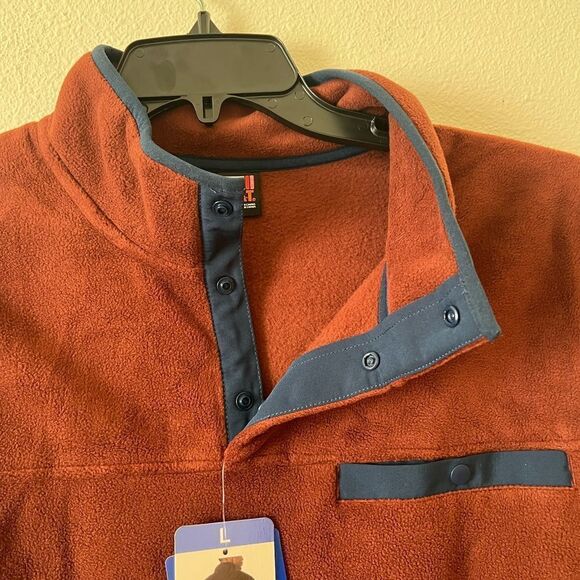 32 Degrees Heat 1/4 Snap Button Long Sleeve Lightweight Micro-Fleece Jacket NWT - Picture 4 of 7